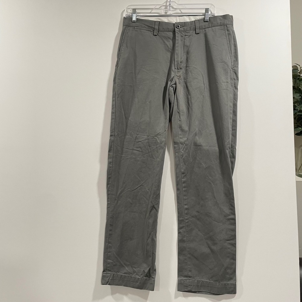 Polo Ralph Lauren Classic Fit‎ Gray Chino Pants Mens 33x32 Cotton Twill Trousers